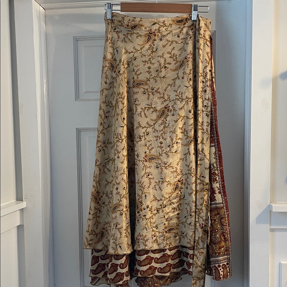 Elegant Floral Print Maxi Skirt